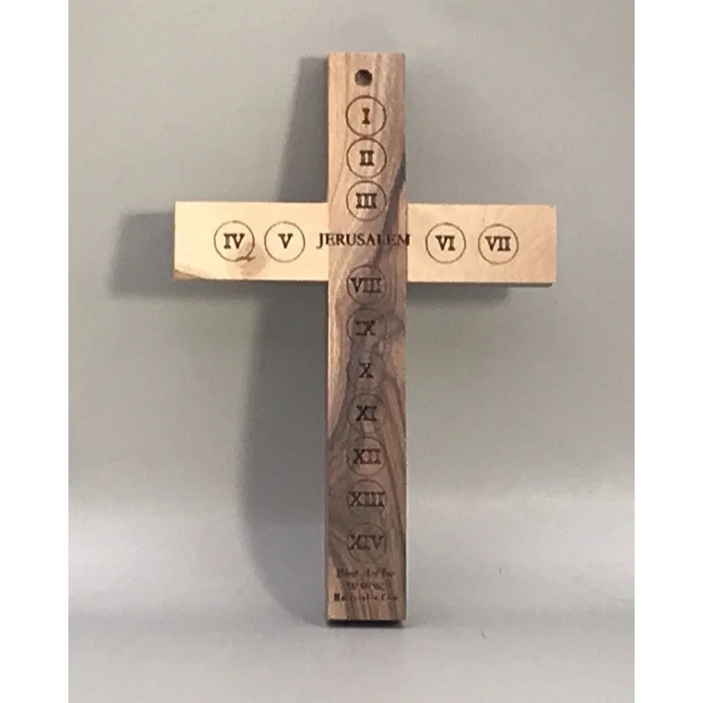 Wood Cross With‎ Metal Jesus Holycrafts.com